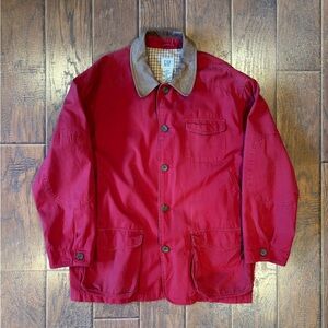Vintage 90s GAP Leather Collar Button-Up Jacket